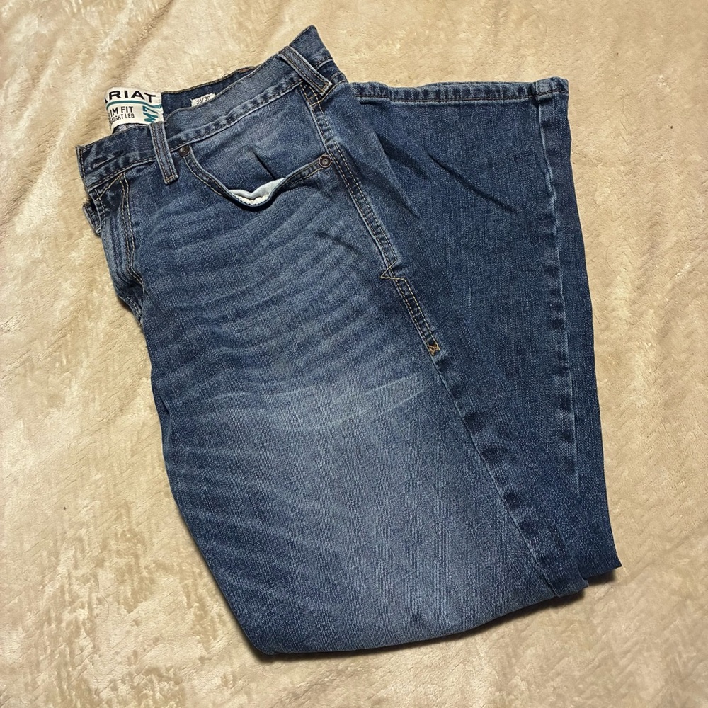 Ariat Men's Slim Straight Blue Jeans